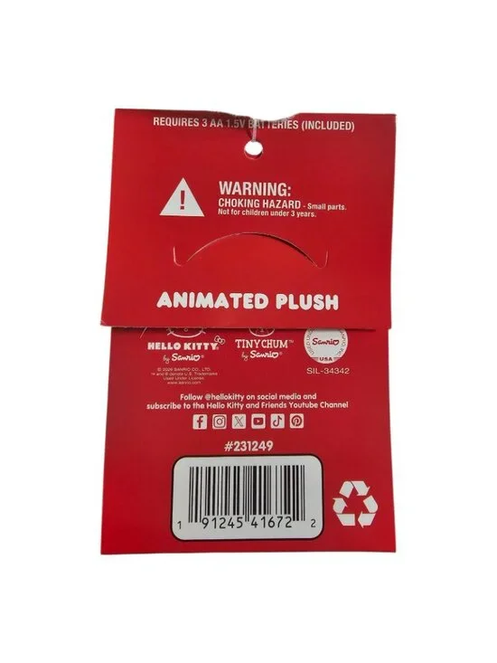 2026 Hello Kitty Valentines Side Stepper Animated Plush BRAND NEW EARLY RELEASE - Picture 7 of 8